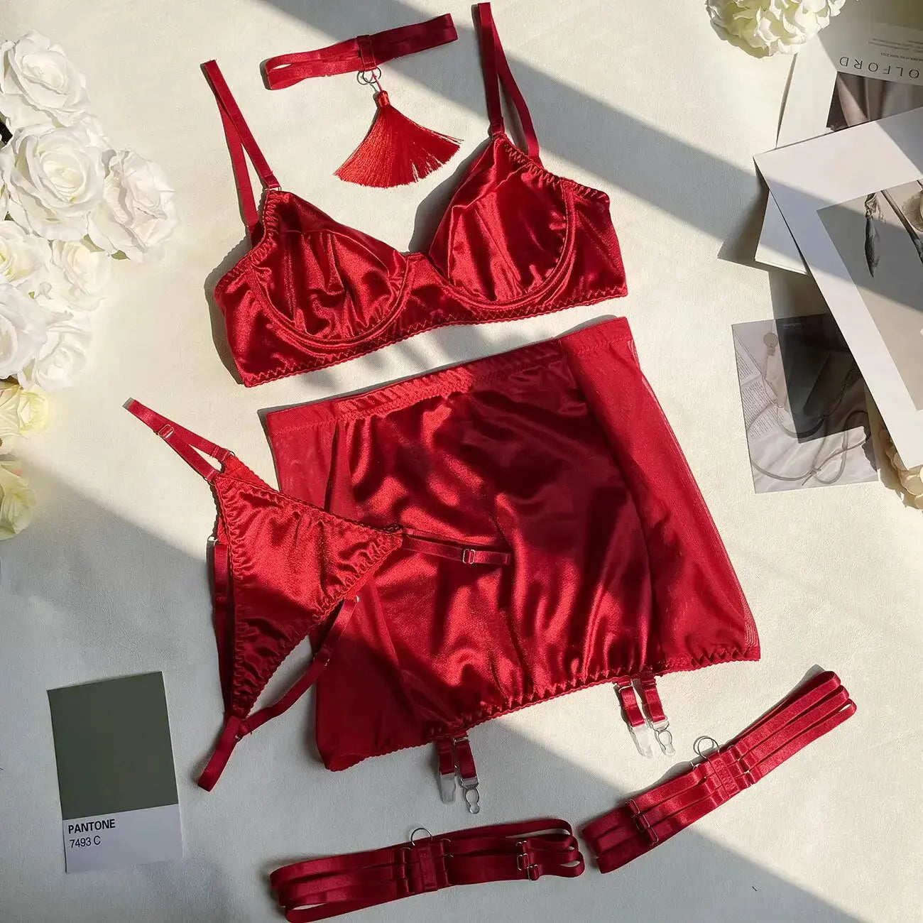 Carla Lingerie & Garter Set Mono Shyla