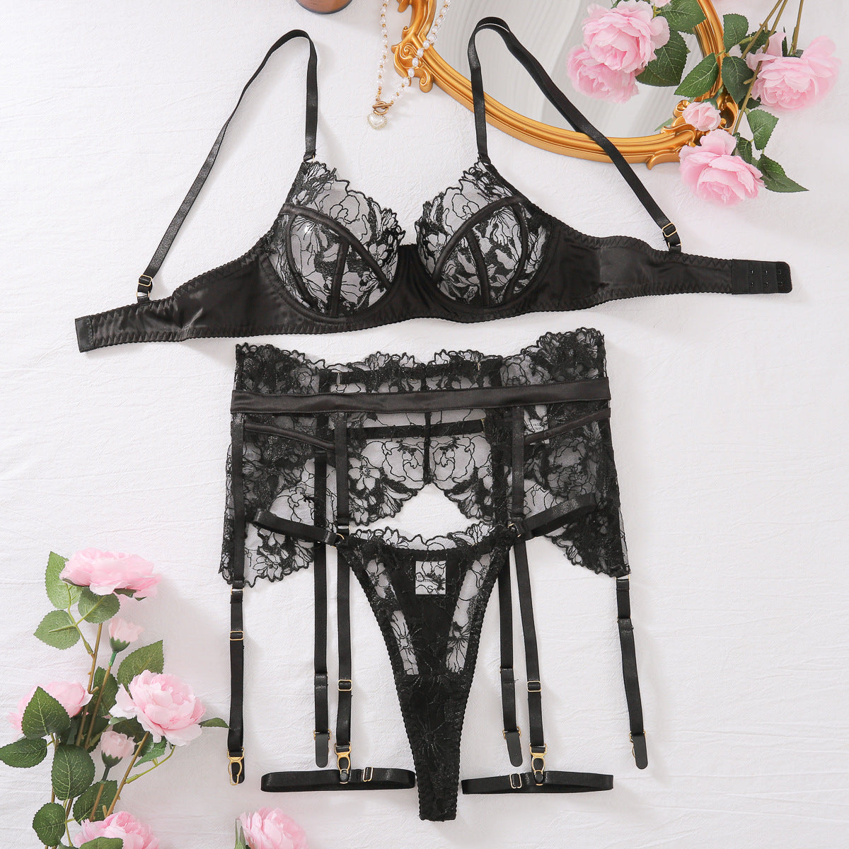 Mila Lingerie & Garter Set