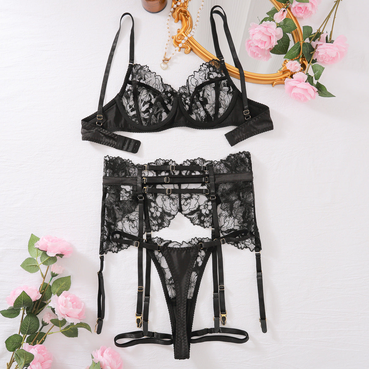Mila Lingerie & Garter Set