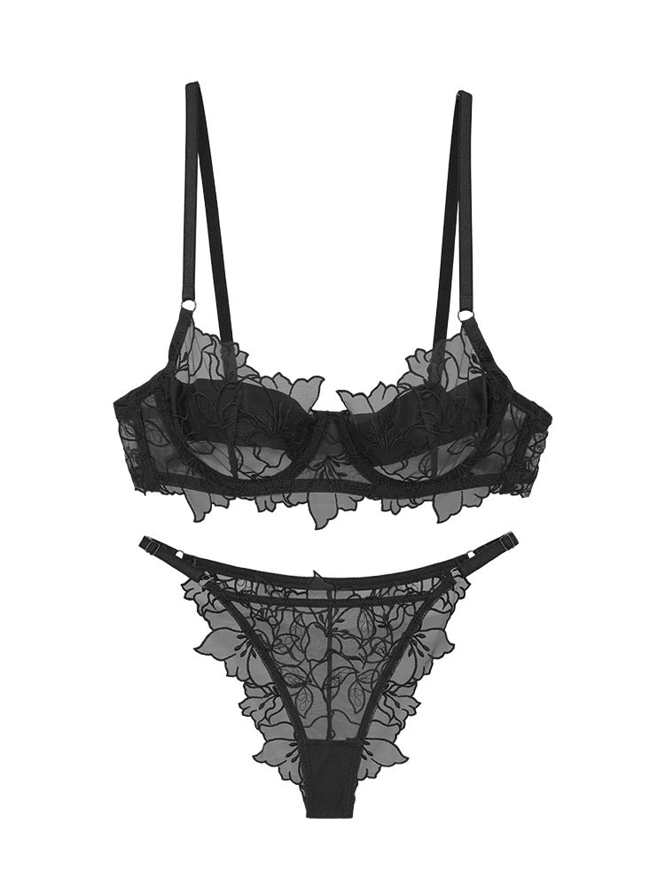 Ink Lace Lingerie Set