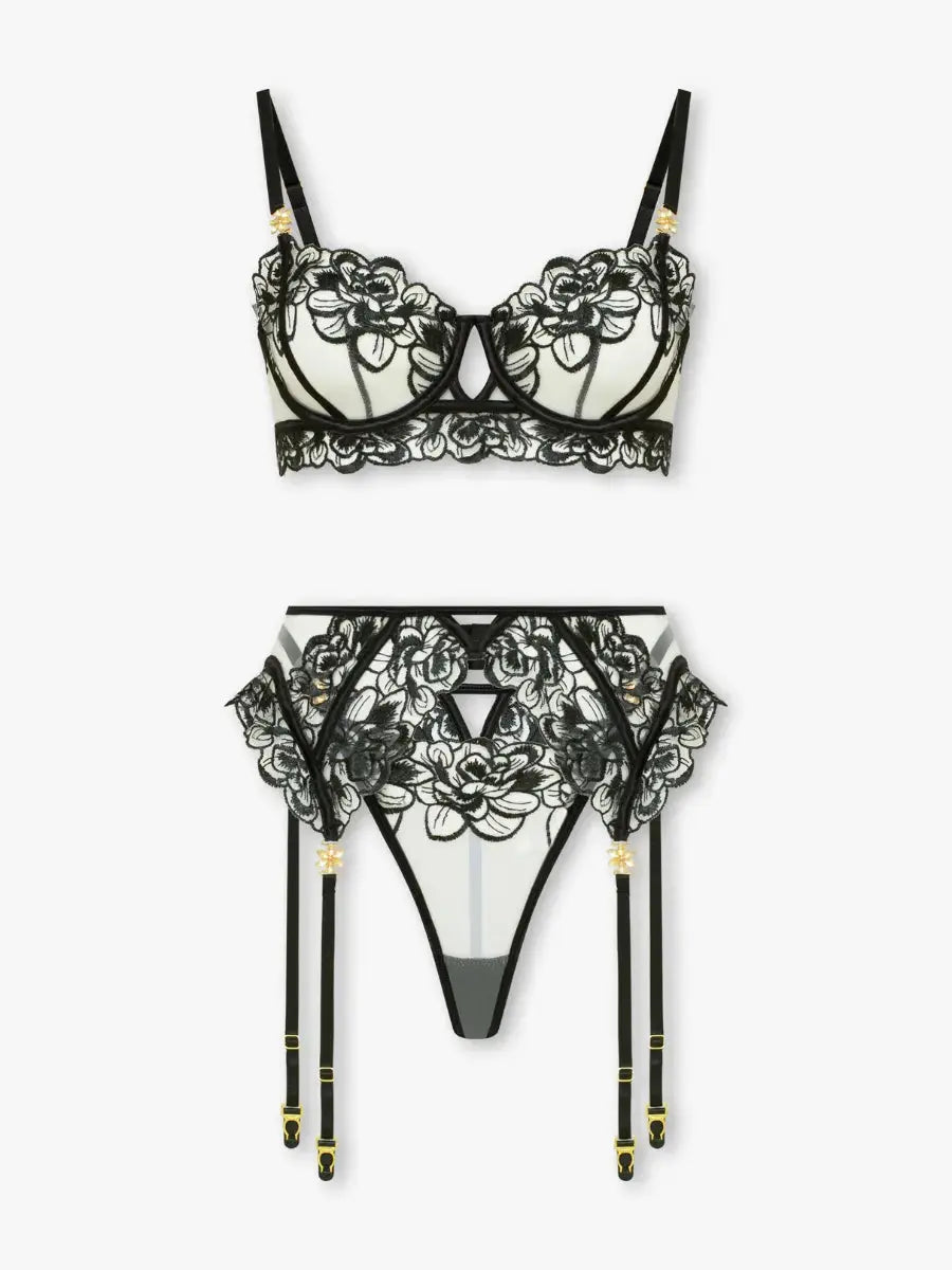 Sofia Lingerie & Garter Set Mono Shyla