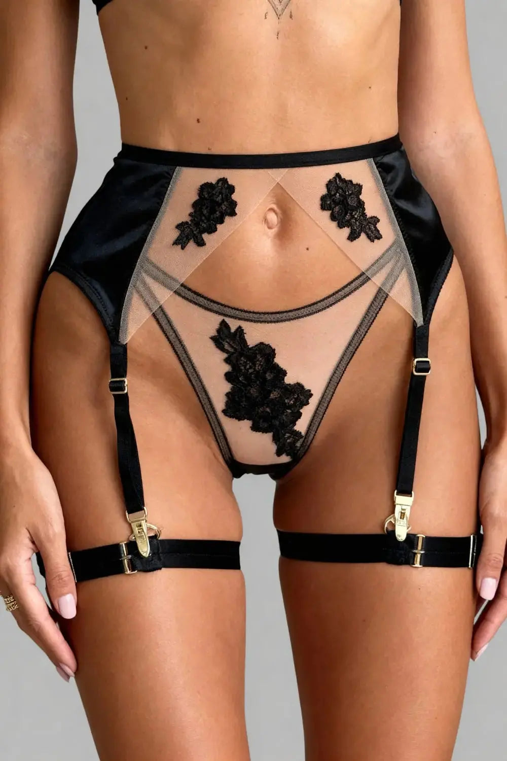 Matisse Lingerie & Garter Set Mono Shyla