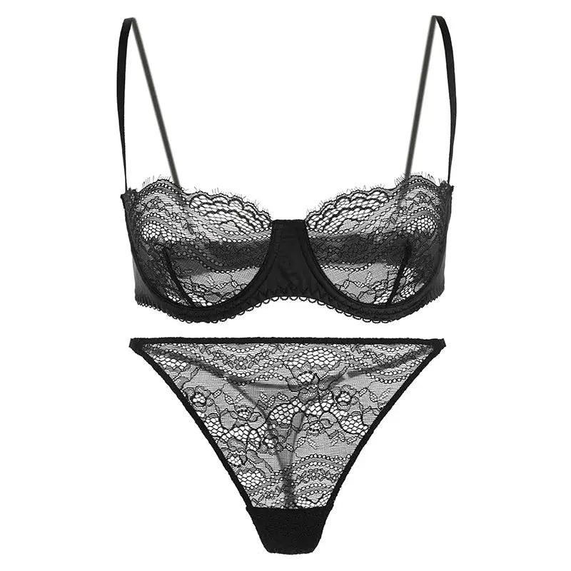 Noir Lace Lingerie Set Mono Shyla