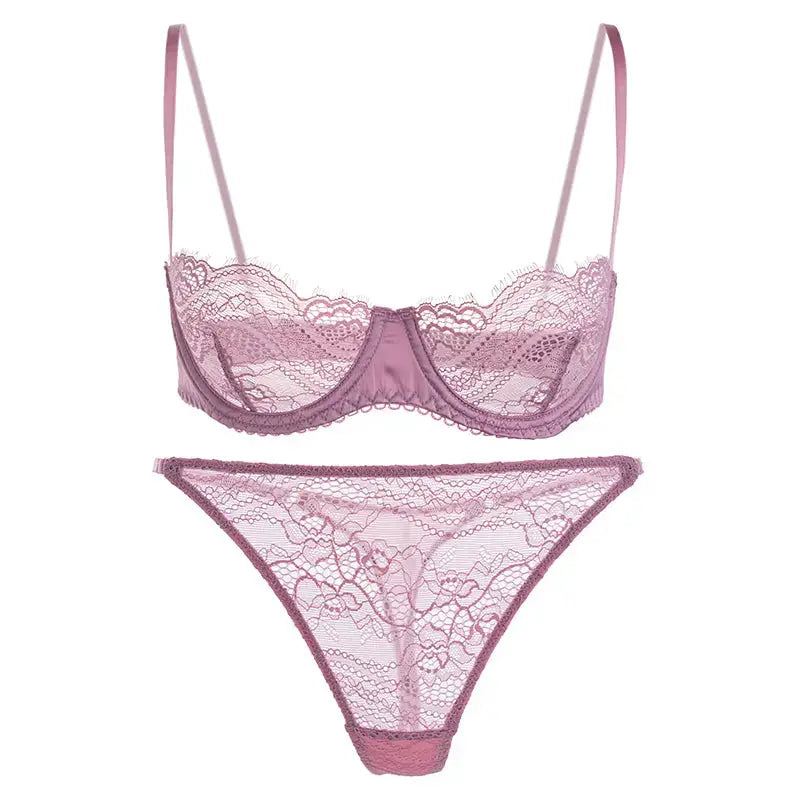 Noir Lace Lingerie Set Mono Shyla