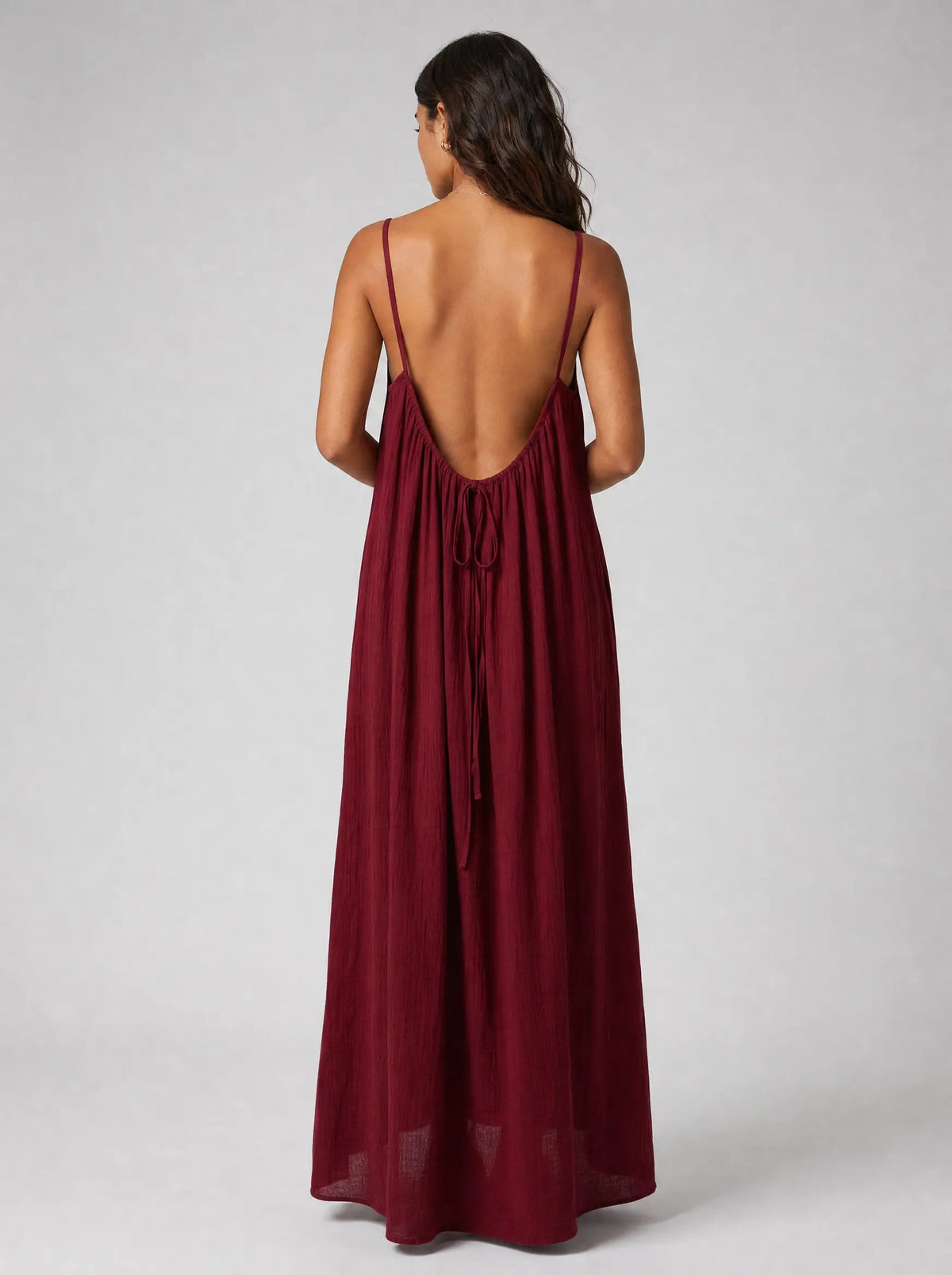 Vestido Driftline Bordo - espalda